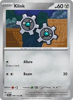 Klink 099/142 Stellar Crown Pokémon card