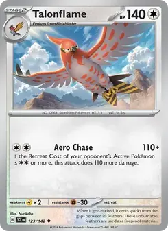 Talonflame 123/142 Stellar Crown Pokémon card