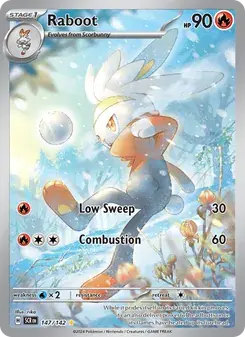 Raboot 147/142 Stellar Crown Pokémon card