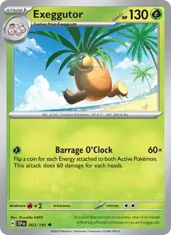 Exeggutor 003/191 Surging Sparks Pokémon card