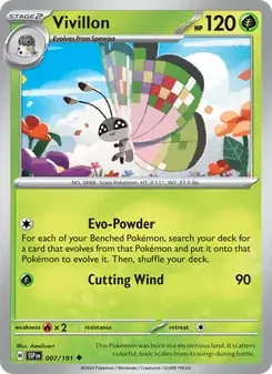 Vivillon 007/191 Surging Sparks Pokémon card