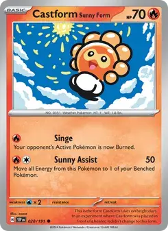Castform Sunny Form 020/191 Surging Sparks Pokémon card