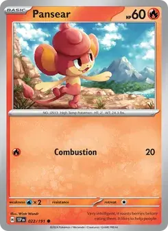 Pansear 022/191 Surging Sparks Pokémon card