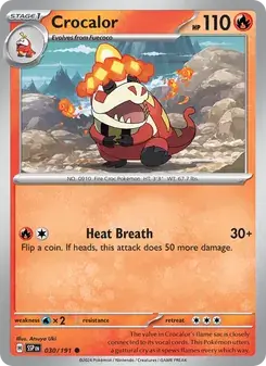 Crocalor 030/191 Surging Sparks Pokémon card