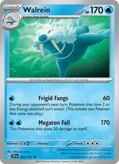 Walrein 045/191 Surging Sparks Pokémon card