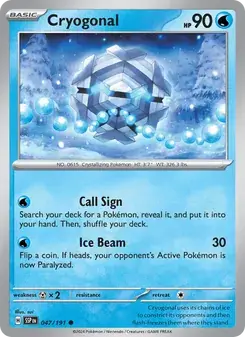 Cryogonal 047/191 Surging Sparks Pokémon card