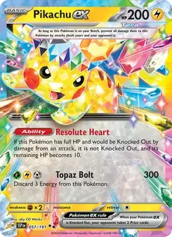 Pikachu ex 057/191 Surging Sparks Pokémon card