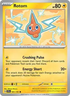 Rotom 061/191 Surging Sparks Pokémon card