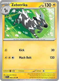 Zebstrika 063/191 Surging Sparks Pokémon card
