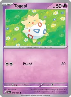 Togepi 070/191 Surging Sparks Pokémon card