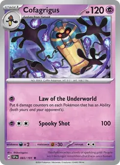 Cofagrigus 083/191 Surging Sparks Pokémon card
