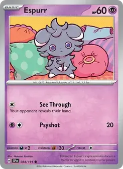 Espurr 084/191 Surging Sparks Pokémon card