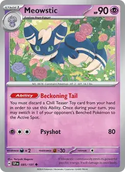 Meowstic 085/191 Surging Sparks Pokémon card