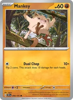 Mankey 098/191 Surging Sparks Pokémon card