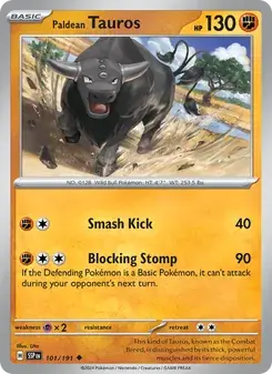 Paldean Tauros 101/191 Surging Sparks Pokémon card