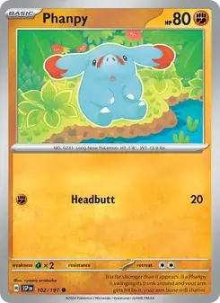 Phanpy 102/191 Surging Sparks Pokémon card