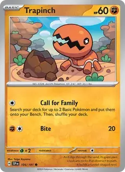 Trapinch 104/191 Surging Sparks Pokémon card