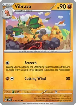 Vibrava 105/191 Surging Sparks Pokémon card