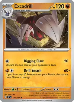 Excadrill 109/191 Surging Sparks Pokémon card