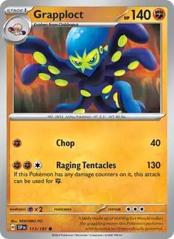 Grapploct 113/191 Surging Sparks Pokémon card