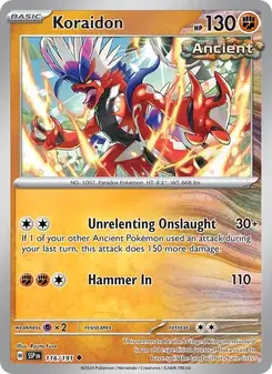 Koraidon 116/191 Surging Sparks Pokémon card