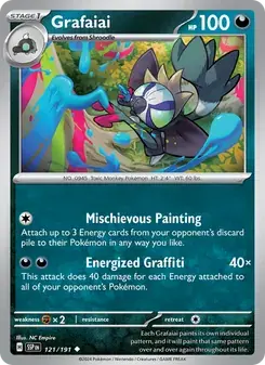 Grafaiai 121/191 Surging Sparks Pokémon card