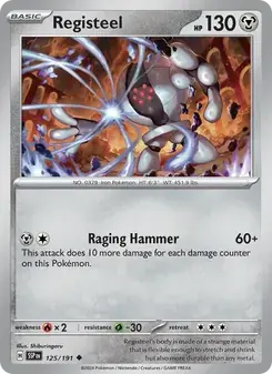 Registeel 125/191 Surging Sparks Pokémon card