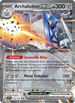 Archaludon ex 130/191 Surging Sparks Pokémon card
