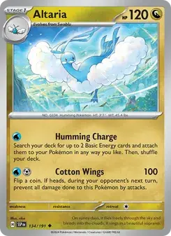 Altaria 134/191 Surging Sparks Pokémon card