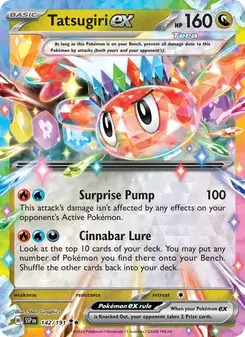 Tatsugiri ex 142/191 Surging Sparks Pokémon card