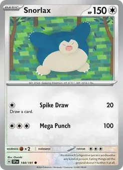 Snorlax 144/191 Surging Sparks Pokémon card