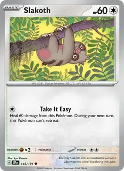 Slakoth 145/191 Surging Sparks Pokémon card