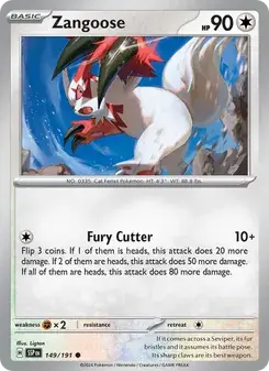 Zangoose 149/191 Surging Sparks Pokémon card
