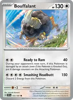 Bouffalant 151/191 Surging Sparks Pokémon card