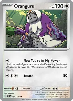 Oranguru 156/191 Surging Sparks Pokémon card