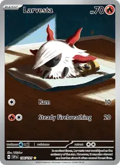 Larvesta 196/191 Surging Sparks Pokémon card
