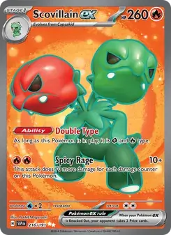 Scovillain ex 216/191 Surging Sparks Pokémon card
