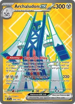 Archaludon ex 224/191 Surging Sparks Pokémon card