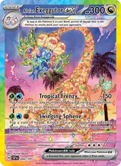 Alolan Exeggutor ex 242/191 Surging Sparks Pokémon card