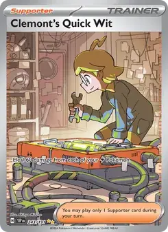 Clemont's Quick Wit 243/191 Surging Sparks Pokémon card