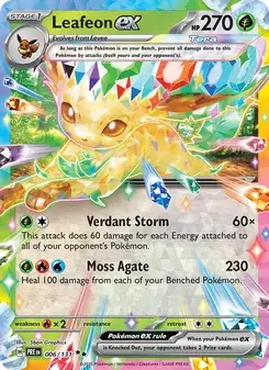 Leafeon ex 006/131 Prismatic Evolutions Pokémon card