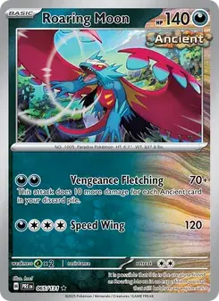 Roaring Moon 065/131 Prismatic Evolutions Pokémon card