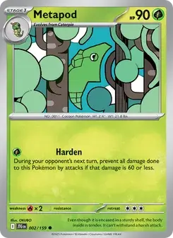 Metapod 002/159 Journey Together Pokémon card