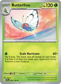 Butterfree 003/159 Journey Together Pokémon card