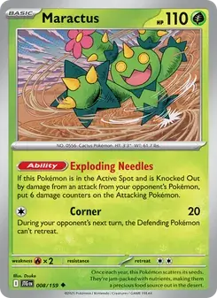 Maractus 008/159 Journey Together Pokémon card