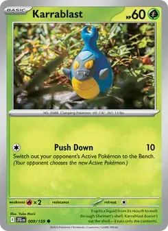 Karrablast 009/159 Journey Together Pokémon card