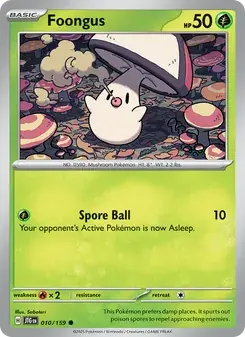 Foongus 010/159 Journey Together Pokémon card