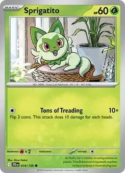 Sprigatito 016/159 Journey Together Pokémon card