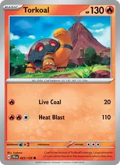 Torkoal 025/159 Journey Together Pokémon card