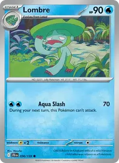 Lombre 036/159 Journey Together Pokémon card